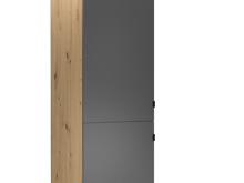 Fotogalerie D60ZL (60 cm) GREY MAT(MDF) pravá, vysoká skříň na vestavnou lednici kuchyňské linky Langen