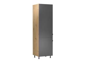 D60ZL (60 cm) GREY MAT(MDF) pravá, vysoká skříň na vestavnou lednici kuchyňské linky Langen