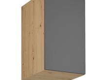 Fotogalerie G45G (45 cm) GREY MAT(MDF) levá, skříňka závěsná hluboká kuchyňské linky Langen