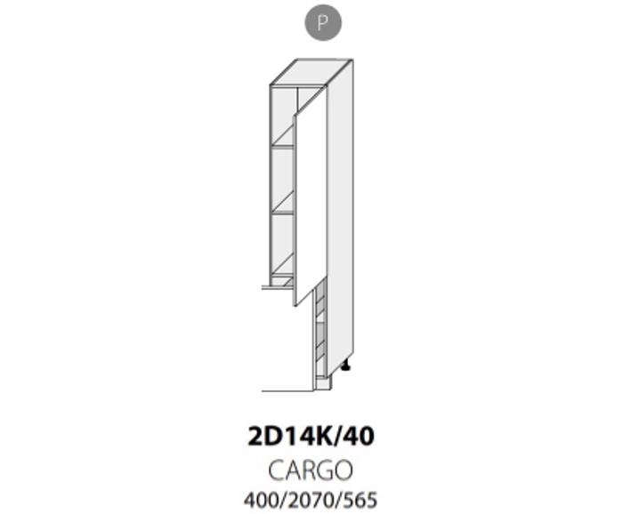 Fotogalerie 2D14K 40 P (40 cm) potravinová skříňka, kuchyně Viano