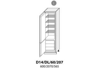 D14DL 60 L (60 cm) skříňka pro lednicovou vestavbu, kuchyně Carrini