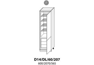 Skříňka pro lednicovou vestavbu - pravá - D14DL 60 P (60 cm), kuchyně Carrini