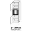 D14RU 2D L (60 cm) skříňka pro vestavbu s dvířky, kuchyně Carrini