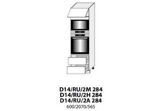 D14RU/2 - 284 (60 cm) - skříňka pro vestavbu se šuplíky, kuchyně Velden