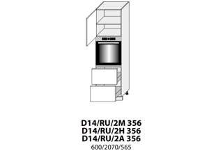 D14RU/2 - 356 L (60 cm) - skříňka pro vestavbu se šuplíky, kuchyně Quantum