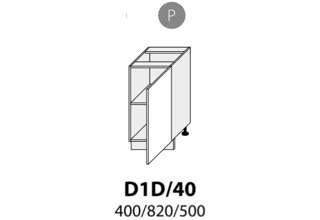 Dolní skříňka jednodveřová 40cm pravá - D1D 40 P (40 cm) - kuchyně Avellino
