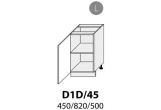 Dolní skříňka jednodveřová 45cm levá - D1D 45 L (45 cm) - kuchyně  Avellino