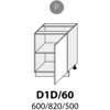 Skříňka jednodveřová 60cm pravá - D1D 60 P (60 cm) - kuchyně Carrini