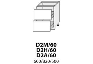 D2M 60 (60 cm), kuchyňská linka Quantum
