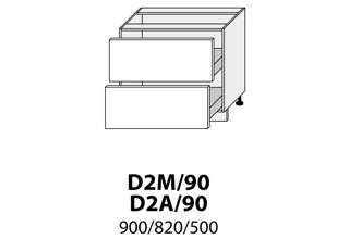 D2M 90 (90 cm) výběr kování, kuchyně Treviso