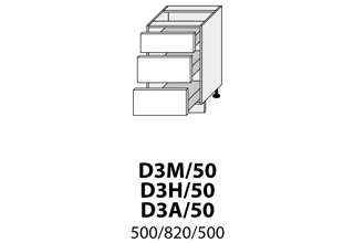 D3M 50 (50 cm) výběr kování, kuchyně Treviso