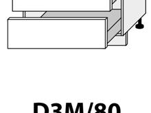 Fotogalerie D3M 80 (80 cm), kuchyňská linka Malmo