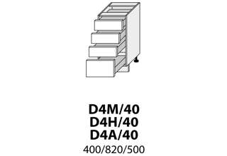 D4M 40 (40 cm) Metabox, kuchyňská linka Malmo