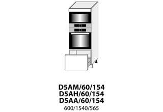 D5AM 60 (60 cm) skříňka pro vestavbu, kuchyňská linka Malmo
