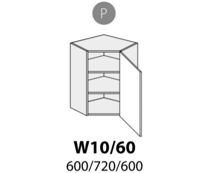 Fotogalerie W10/ 60 ( 60 cm) skříňka rohová, kuchyňská linka Malmo