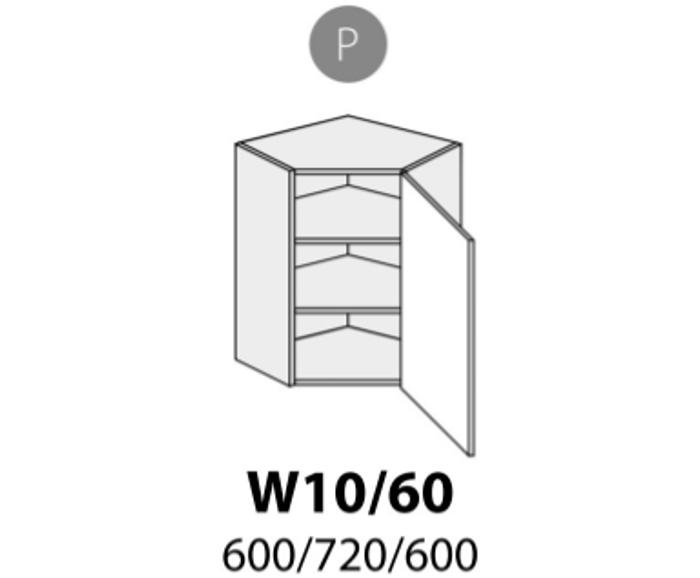 Fotogalerie W10 60P (60 cm) skříňka rohová, kuchyně Carrini