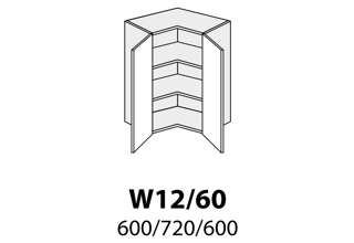 W12 60 (60 cm) skříňka rohová, kuchyně Avellino