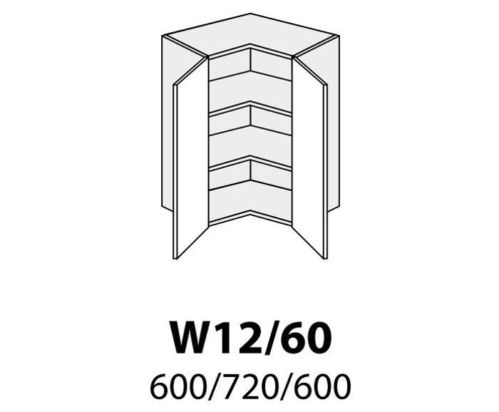 Fotogalerie W12/ 60 (60 cm) skříňka rohová, kuchyňská linka Malmo