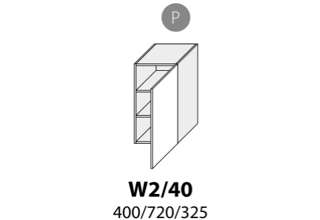 W2 40 P (40 cm), kuchyně Carrini