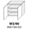 Horní skříňka dvoudveřová 90cm - W3 90 (90 cm) - kuchyně Carrini
