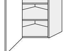 Fotogalerie Horní skříňka rohová vysoká - W4 10 - 60 (60 cm)  - kuchyně Carrini