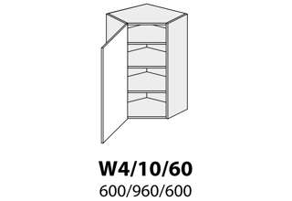 W4/10/ 60 ( 60 cm), skříňka rohová, kuchyňská linka Malmo