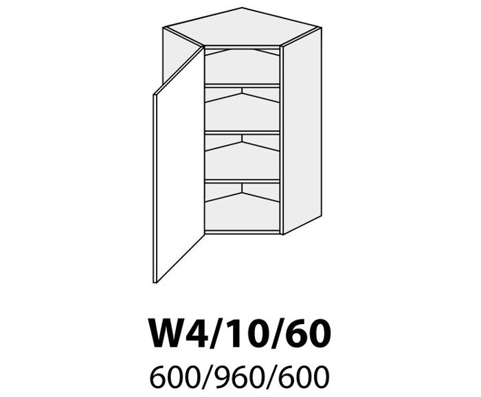 Fotogalerie W4/10/ 60 ( 60 cm), skříňka rohová, kuchyňská linka Malmo
