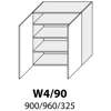 Horní skříňka vysoká dvoudveřová 80cm - W4 90 (90 cm) - kuchyně Carrini