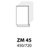 Dveře na myčku 45cm - ZM 45 (45 cm) - kuchyňská linka Carrini