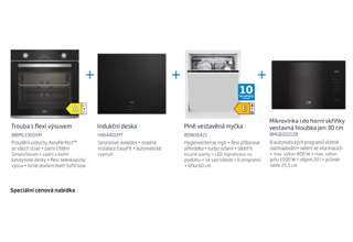 Set BEKO trouba BBIM13300XM+indukční deska HII64401MT+myčka BDIN16421+mikrovlnka BMGB20212B