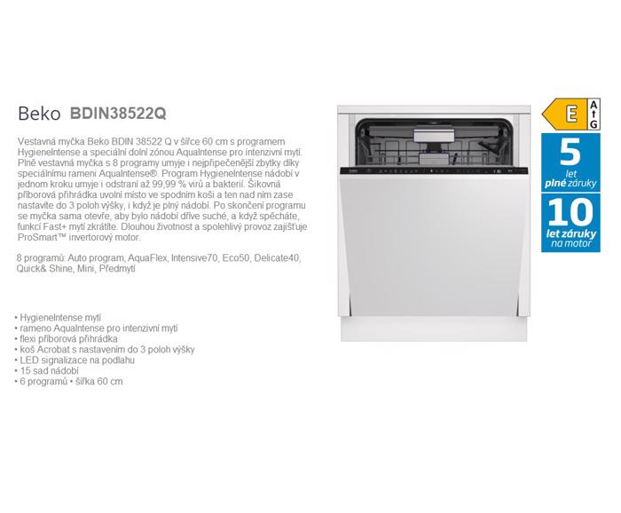 Fotogalerie Vestavná myčka Beko BDIN 38522 Q