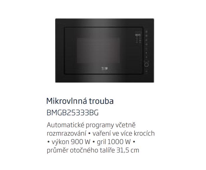 Fotogalerie Vestavná mikrovlnná trouba Beko MGB 25333 BG