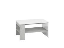 Fotogalerie Konferenční stolek Lumens 10 - bílý lesk / beton stříbrný