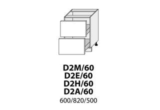 D2M 60 (60 cm) výběr kování, kuchyně Treviso