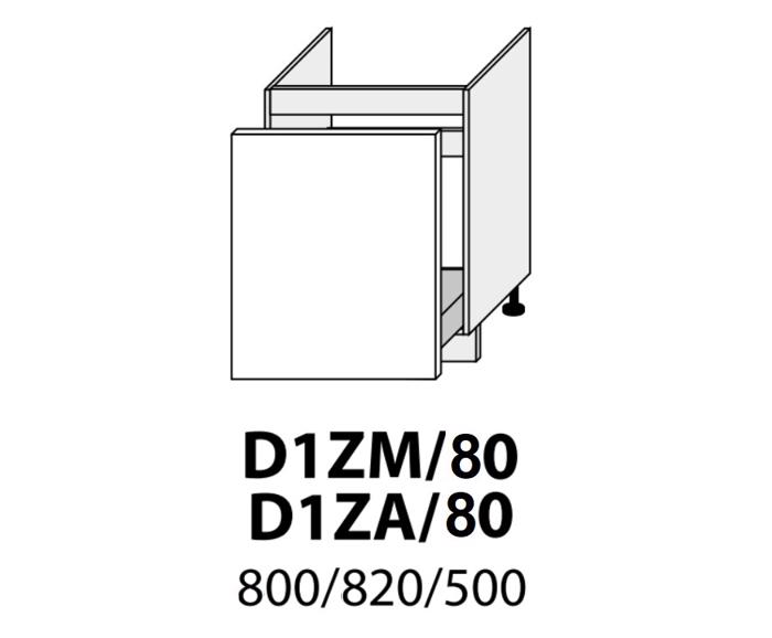 Fotogalerie D1Z M 80 (80 cm), výběr kování, kuchyně Treviso