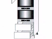 Fotogalerie D14 RU/2M-284 (60 cm) spodní skříňka vysoká kompakt, kuchyně Treviso
