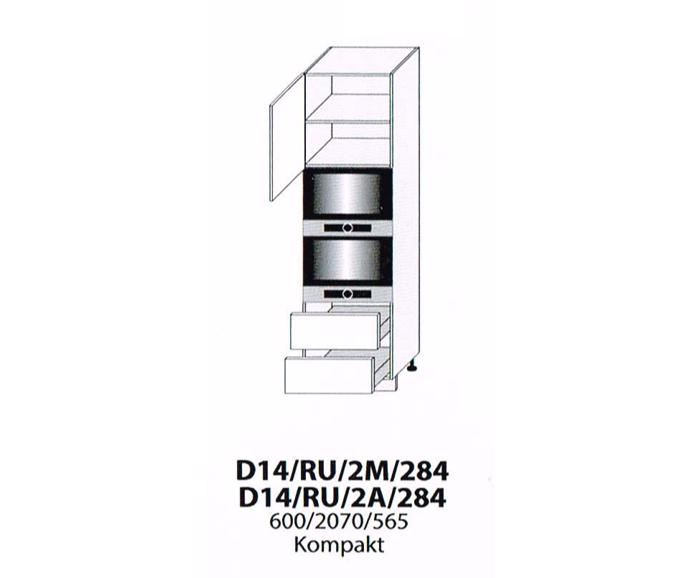Fotogalerie D14 RU/2M-284 (60 cm) spodní skříňka vysoká kompakt, kuchyně Treviso