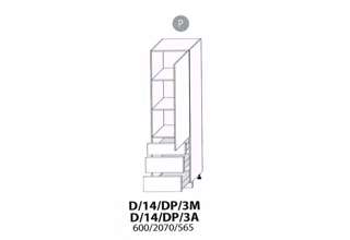 D14DP 3M P (60 cm) spodní skříňka vysoká potravinová, kuchyně Treviso