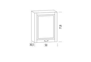50B ( 50 cm), kuchyně Charlotta bílá