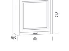 Fotogalerie 60B-1 dvířko ( 60 cm), kuchyně Charlotta bílá