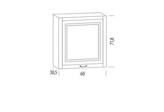 60B-1 dvířko ( 60 cm), kuchyně Charlotta bílá