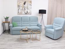 Fotogalerie Sedací souprava Agáta - pohovka + polohovací křeslo - potahy Tarin