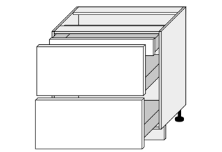 D2A 80/ 1A (80 cm), kuchyňská linka Malmo