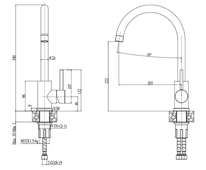 Fotogalerie Kuchyňská baterie Alveus Tonia