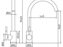 Fotogalerie Stojánková dřezová baterie Alveus Viola-  BRS- kartáčovaná ocel