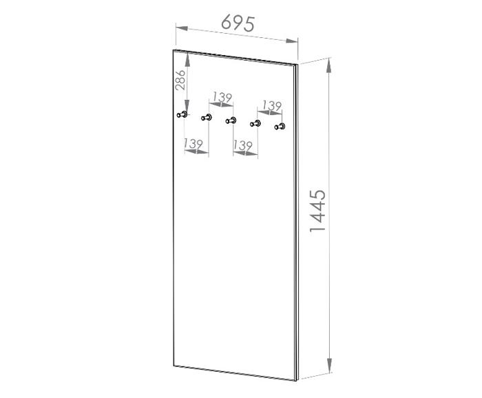 Fotogalerie Věšákový panel Nevio 06 - Dub Artisan