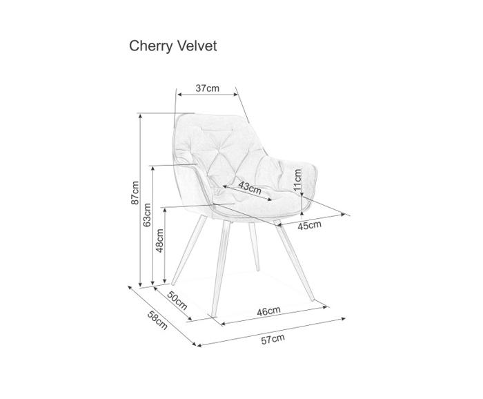 Fotogalerie Jídelní židle Cherry Velvet - Bluvel 68