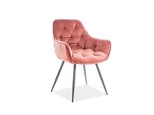 Fotogalerie Jídelní židle/křeslo CHERRY Velvet růžové