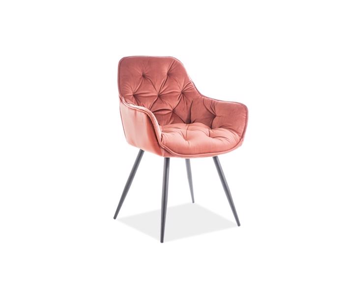Fotogalerie Jídelní židle/křeslo CHERRY Velvet růžové