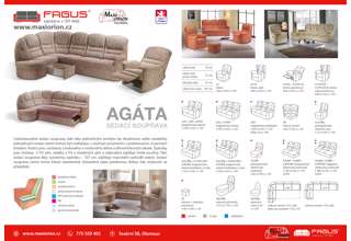 Rohová sedací souprava Agáta s úložným prostorem - výběr barvy